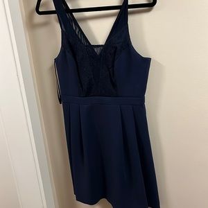 BCBG navy mini dress